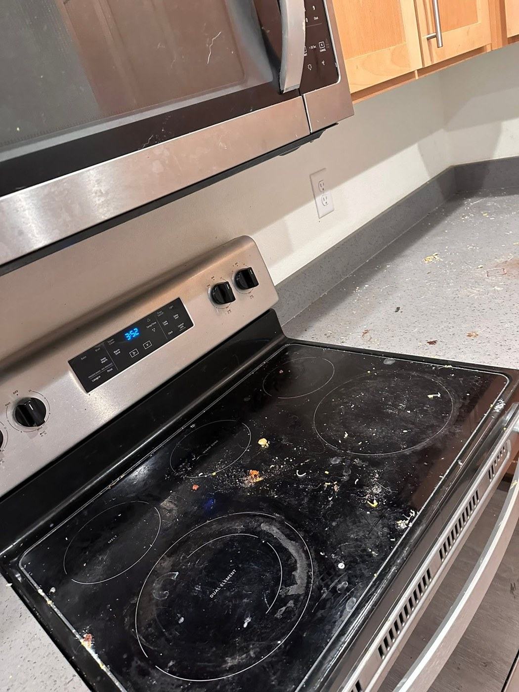 Stovetop before cleaning